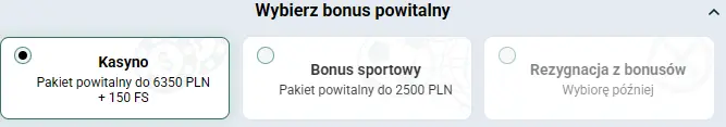 Pakiet powitalny Brionis Casino